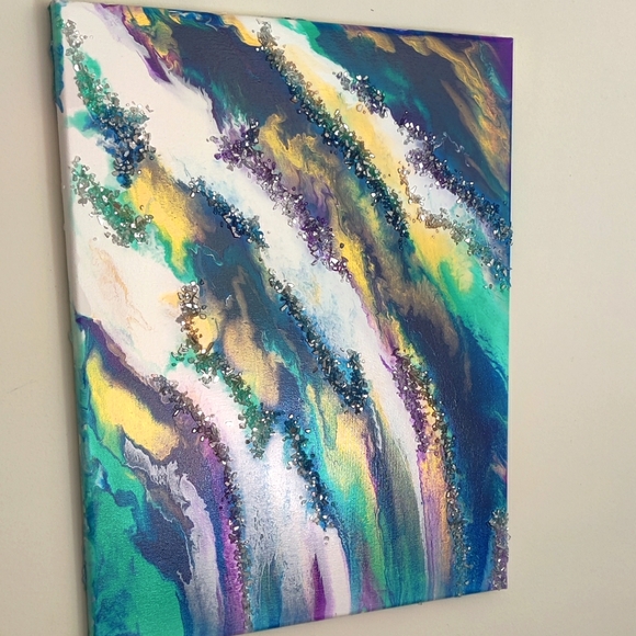 Original Colorful Abstract Acrylic Painting - Picture 5 of 5